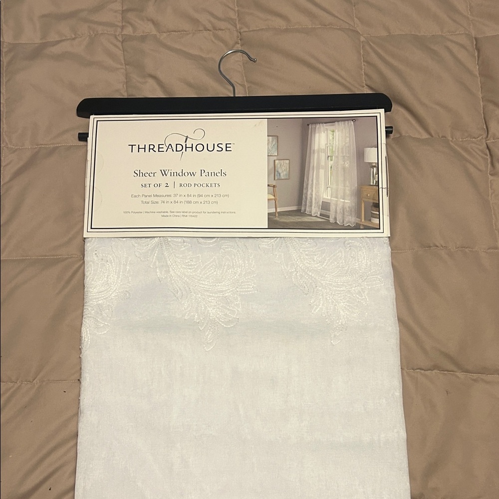 Sheer White Window Panels